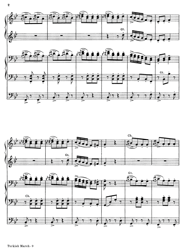 Turkish march beethoven free sheet music